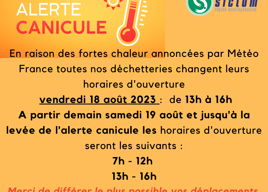 Alerte canicule Août 2023