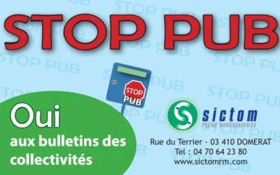 Le nouvel autocollant « STOP PUB » est arrivé !