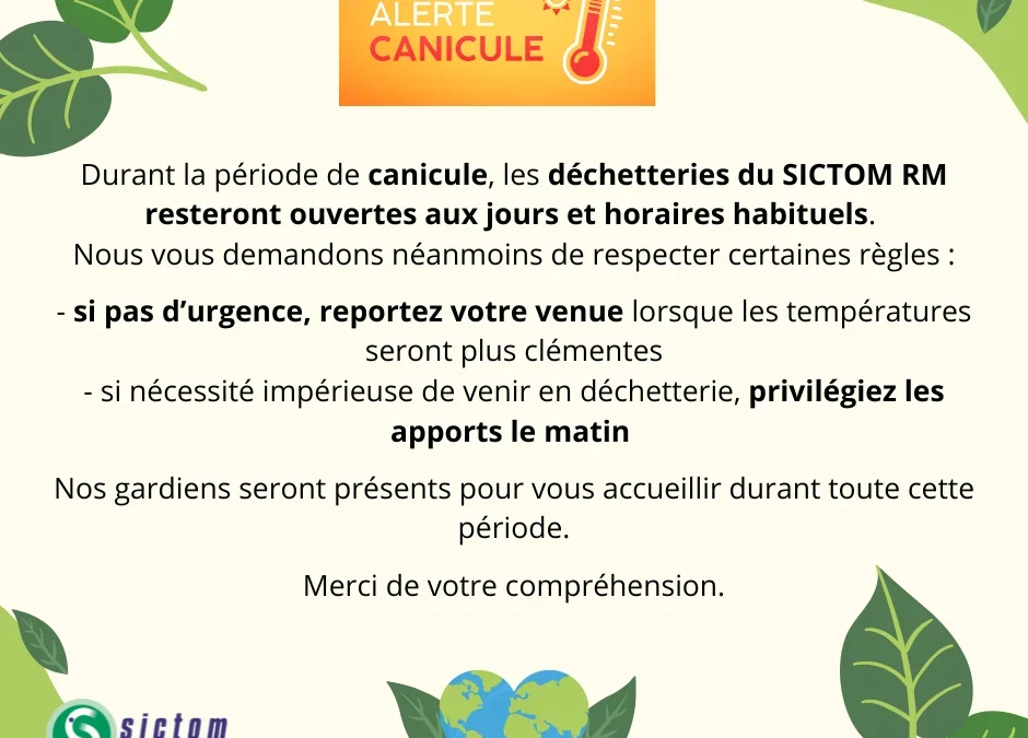 ALERTE CANICULE 2026